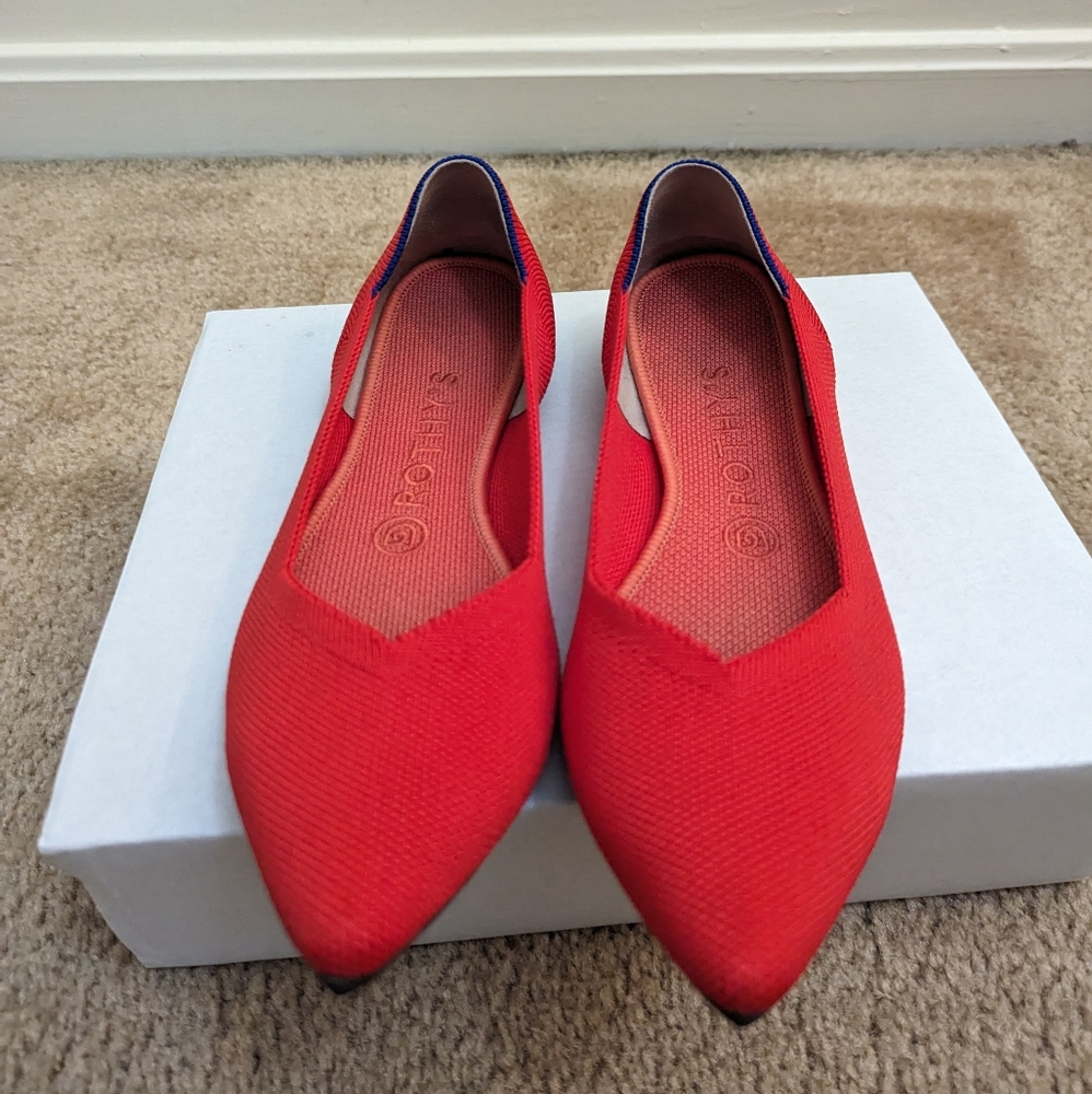 Rothy Red Pointed Flat - image 1